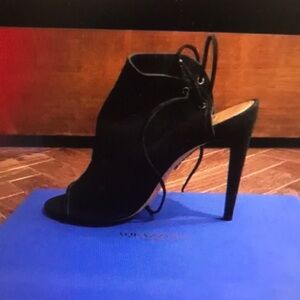 Born Black Peep-Toe Heels